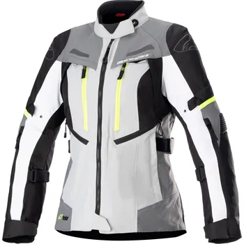 Moto bunda Bunda stella bogota pro drystar, alpinestars, dámská (šedá/tmavě šedá/černá/žlutá fluo, vel. s)