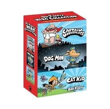Cizojazyčná kniha Dav Pilkey's Hero Collection (Captain Underpants #1, Dog Man #1, Cat Kid Comic Club #1)