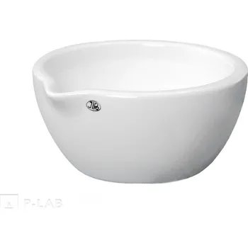 Miska třecí porcelánová s tloučkem (Objem (ml): 110, Vnější průměr (mm): 100 , Výška (mm): 50, Délka tloučku (mm): 135, Balení (ks): 1, Typ: Glazovaná)