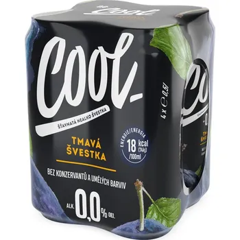 Pivo Cool Tmavá švestka nealkoholické pivo plech (4×0,5 l)