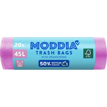 Pytle na odpadky Moddia Odpadkové pytle 45 l se zatahovací páskou