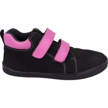 Dívčí tenisky Barefoot kožené celoroční boty EF Rosa Black Amarant 30