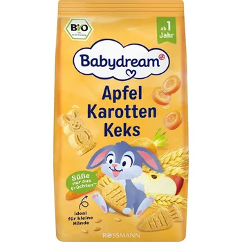 Babydream BIO Sušenky s jablkem a mrkví