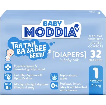 Plena Moddia BABY Jednorázové plenky 1 Newborn (2–5 kg)