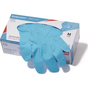 Pracovní rukavice Rukavice nitrilové modré ROTIPROTECT® (Velikost: Střední M (7 - 8), Balení (ks): 100)