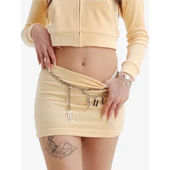 Dámská sukně Juicy Couture VELOUR TUBE SKIRT W/ DIAMANTE L 186662