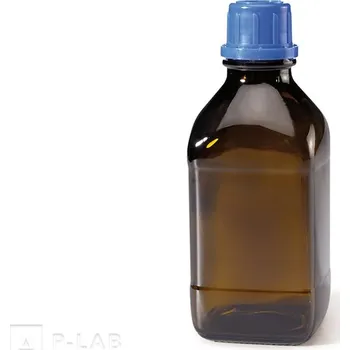 Láhev reagenční hnědá se šroubovacím uzávěrem (Objem (ml): 1 000, Šířka (mm): 96, Výška (mm): 223, Uzávěr GL: 45, Tvar: hranatá, Balení (ks): 1)