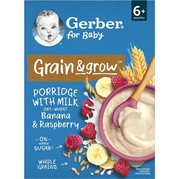 Dětská výživa Gerber Mléčná pšenično-ovesná kaše banán a malina