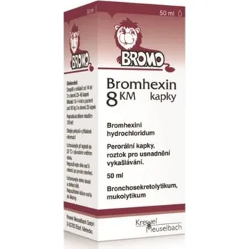 Lék na kašel, rýmu a nachlazení BROMHEXIN KM 8MG/ML Perorální kapky, roztok 1X20ML