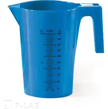 Džbánek odměrný PP barevný | VITLAB (Objem (ml): 1 000, Dělení (ml): 10, Průměr (mm): 125, Výška (mm): 167, Barva: žlutá, Balení (ks): 1)