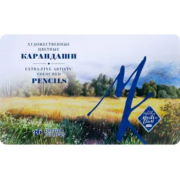 Kresba Umělecké pastelky "White Nights" sada 36 barev, plechová krabička