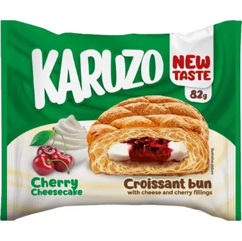 Cukrovinka Karuzo Pita světlá s náplní cheesecake a třešeň