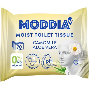 Moddia Vlhčený toaletní papír heřmánek & aloe vera
