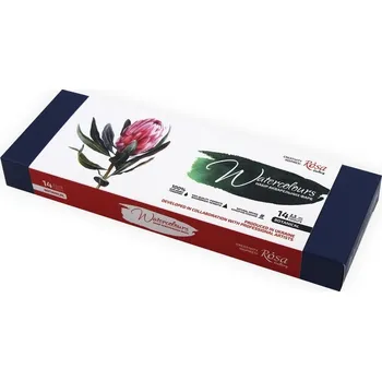 ROSA Gallery akvarelové barvy Botanical - 14 barev v kovové krabičce