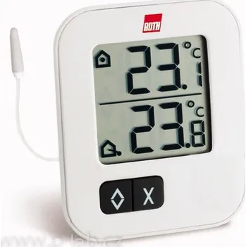 Domácí teploměr Teploměr digitální se dvěma čidly (Popis: Teploměr digitální se dvěma čidly, Barva: bílá)