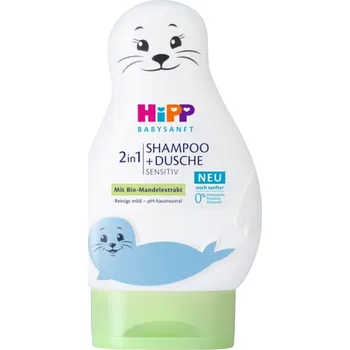 HiPP Babysanft Šampón Vlasy & Tělo Lachtan