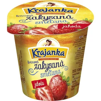 Krajanka zakysaná smetana 10% jahoda