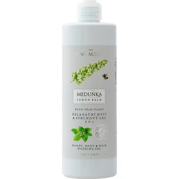 Sprchový gel Manufaktura Jemný mycí a sprchový gel 3v1 na ruce, tělo & vlasy Meduňka