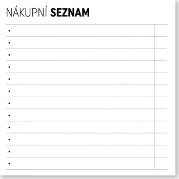 Kancelář Fleppi Samolepicí bloček Nákupní seznam | 75x75 mm, 50 listů