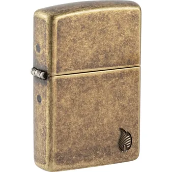 Zapalovač Benzínový zapalovač Zippo Armor® Antique Brass Flame Design