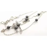 Klenoty Budín Dámský zlatý náhrdelník z bílého zlata s černými zirkony 585/2,25gr 45+5cm HK4062 (Klenoty Budín Dámský zlatý náhrdelník z bílého zlata s černými zirkony 585/2,25gr 45+5cm HK4062)