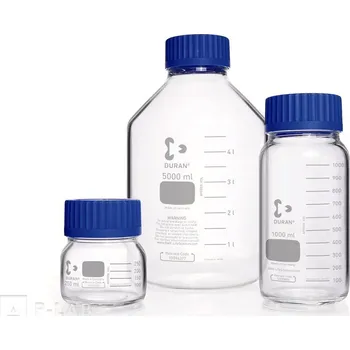Laboratorní baňka Láhev se šroubovacím uzávěrem, širokohrdlá | DURAN® (Objem (ml): 3 500, Průměr (mm): 160, Výška (mm): 276, Barva: Čirá, Balení (ks): 1)