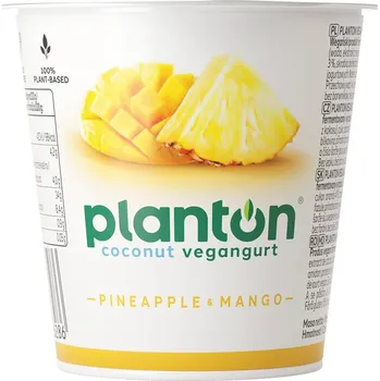 Rostlinné mléko PlantON Zakysaný dezert z kokosového mléka ananas a mango