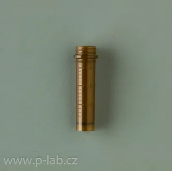 Mikrozkumavka hnědá | SSI (Objem (ml): 1,5, Typ zkumavky: stojící, rýhování, Dělení: ne, Popisovací plocha: ne, Balení (ks): 500)