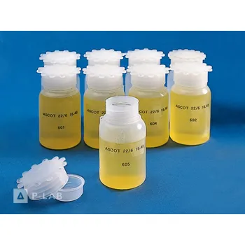 Láhev reagenční širokohrdlá PE | KARTELL (Objem (ml): 50, Průměr (mm): 40 , Výška (mm): 75, Vnitřní průměr hrdla (mm): 24, Balení (ks): 1)