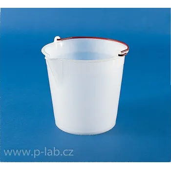 Laboratorní baňka Vědro PE s výlevkou a orientační stupnicí | KARTELL (Objem (l): 12, Výška (mm): 280, Dolní průměr (mm): 227, Horní průměr (mm): 300, Balení (ks): 1)