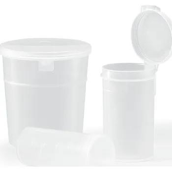 Nádobka PP s připevněným víčkem (Objem (ml): 300, Vnější průměr (mm): 75, Výška (mm): 88, Balení (ks): 240)