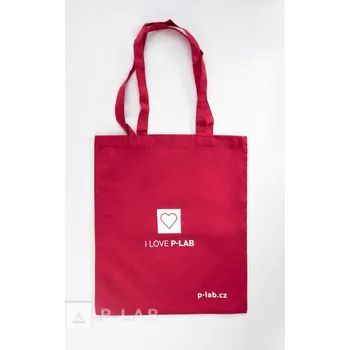 Plátěná taška s extra dlouhými uchy ve slušivé brusinkové barvě (Barva: brusinková)