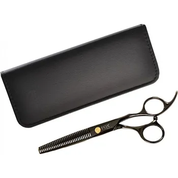 Kadeřnické nůžky FOX Black Rose Profesionální efilační nůžky pro praváky 6´ - 32 zubů - černé