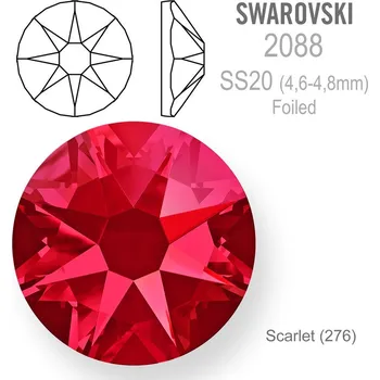 Náramek Swarovski XIRIUS Rose FOILED velikost SS20 barva Scarlet (276).