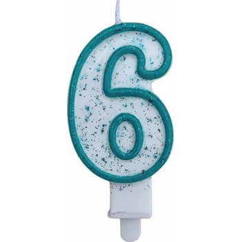 Dortová svíčka MZ Svíčka na dort třpytivá 6 - tři barvy Barva: Modrá