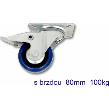 Pojezdové kolečko Zátěžová kolečka 100kg průměr 80mm, 3 varianty Varianta: otočné s brzdou 100kg 80mm
