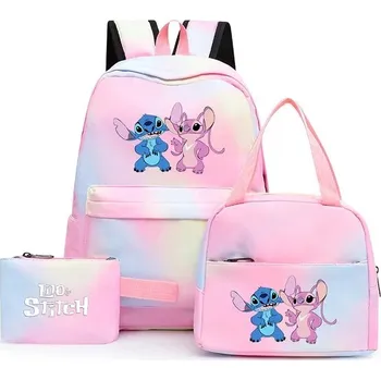 Školní batoh Batoh Stitch s taškou na oběd a pouzdrem - 017