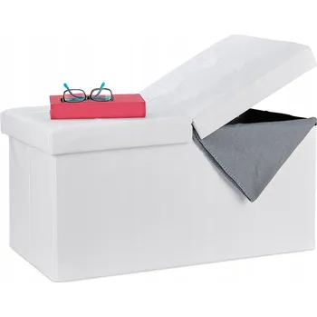 Taburet Čalouněný Taburet Relaxdays bílý