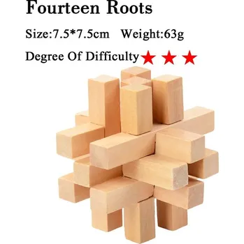 Hlavolam Dřevěný hlavolam, ježek v kleci, věž atp. - 11