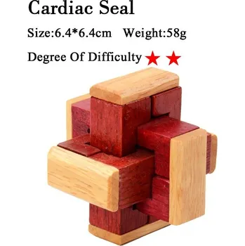 Hlavolam Dřevěný hlavolam, ježek v kleci, věž atp. - 21