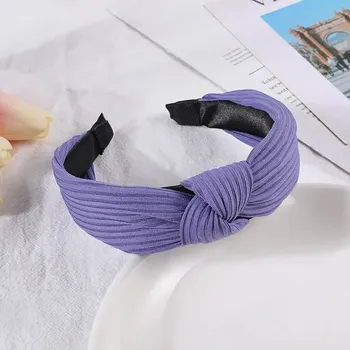 Čelenka Dívčí čelenka s uzlíkem | Doplňky na vlasy | Módní doplňky - tmavě fialová