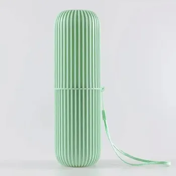 Držák na kartáček Cestovní kelímek na kartáček a zubní pastu | koupelnový organizér | cestovní pouzdro - zelený