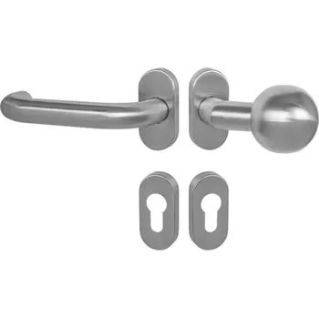 Dveřní kování MP KOVÁNÍ MP - COSLAN - UOR Provedení: koule / klika levá s otvorem PZ (otvor pro vložku)