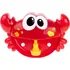 Hračka pro nejmenší Pěnová hračka do koupele s generátorem bublinek krab červený