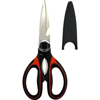 Kuchyňské nůžky Kuchyňské multifunkční nůžky s krytem | nůžky pro domácnost | multifunkční kuchyňské nůžky - 1ks červená