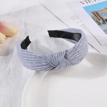 Čelenka Dívčí čelenka s uzlíkem | Doplňky na vlasy | Módní doplňky - světle šedá