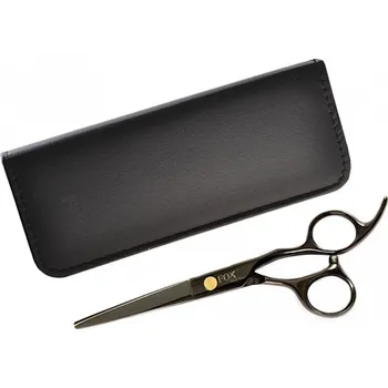 Kadeřnické nůžky FOX Black Rose Profesionální kadeřnické nůžky na vlasy pro praváky 6´ - černé