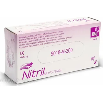 Pracovní rukavice Rukavice vyšetřovací nitrilové modré DONA® | VULKAN-MEDICAL (Velikost: M, Balení (ks): 10 x 200)