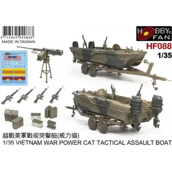 Plastikový model Hobby Fan 1/35 Vietnam War Power Cat Tactical Assault Boat