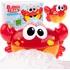 Hračka pro nejmenší Pěnová hračka do koupele s generátorem bublinek krab červený